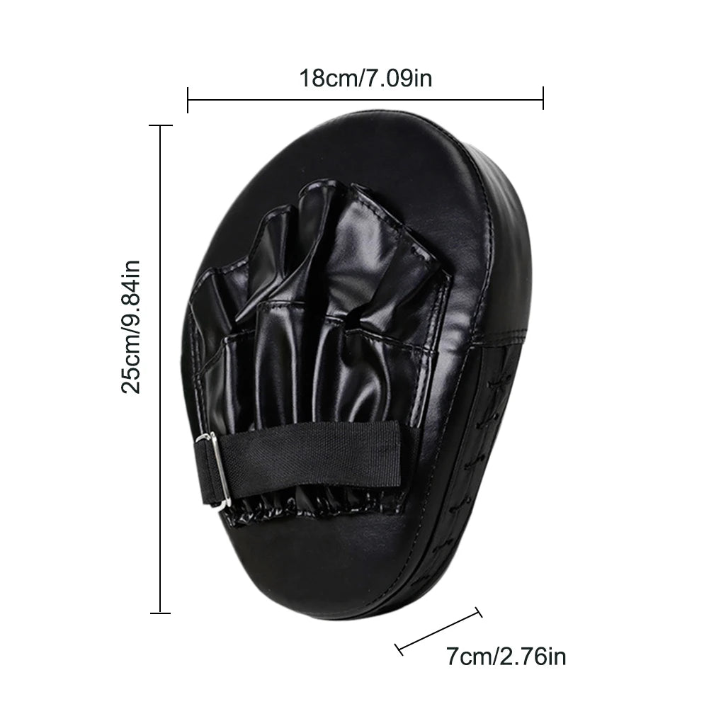 Curved PU Leather Boxing Mitts for Martial Arts Training