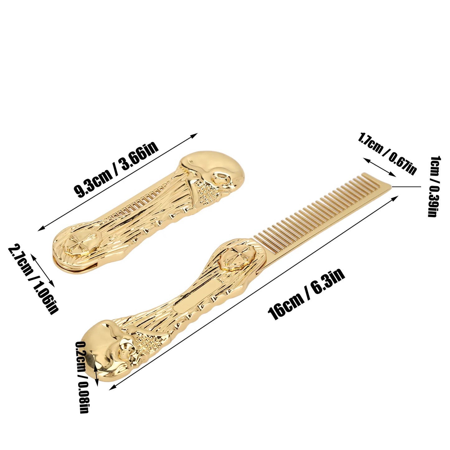 Foldable Anti-Static Zinc Alloy Hair Comb