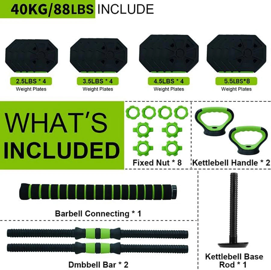 Adjustable 4 in 1 Weight Training Set