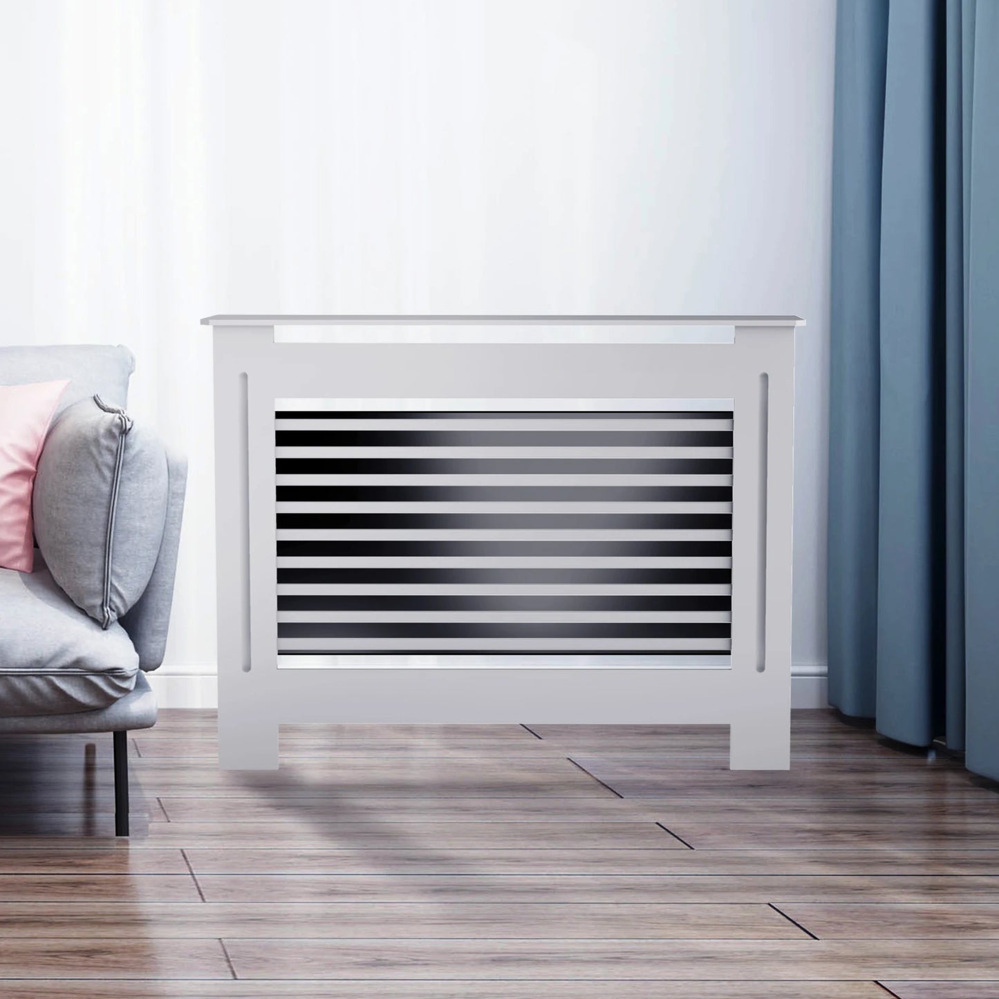 White MDF Radiator Cover Cabinet in Multiple Sizes