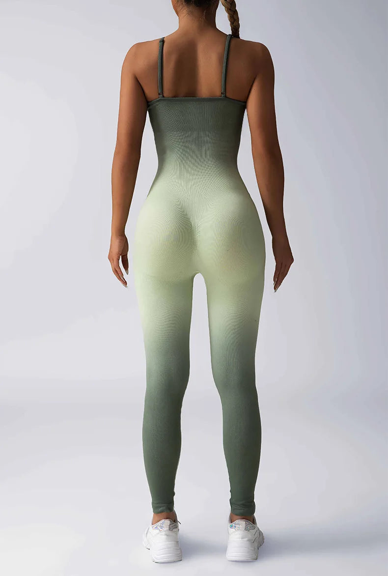 2 Pack Seamless Workout Jumpsuits for Women One Piece Yoga Rompers