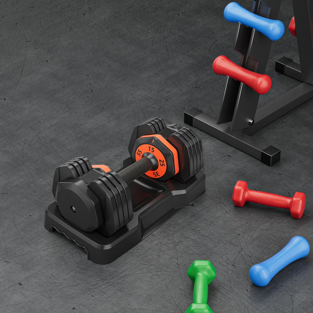 Adjustable 55LB Dumbbell with Anti Slip Handle