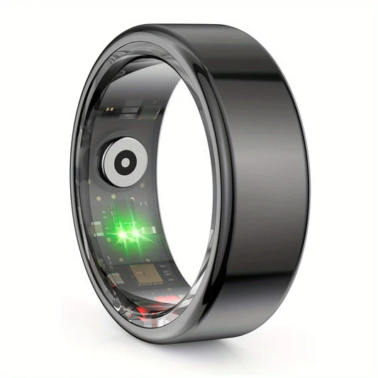 Smart Fitness Ring Step Tracker Sports Mode Stainless Steel Design