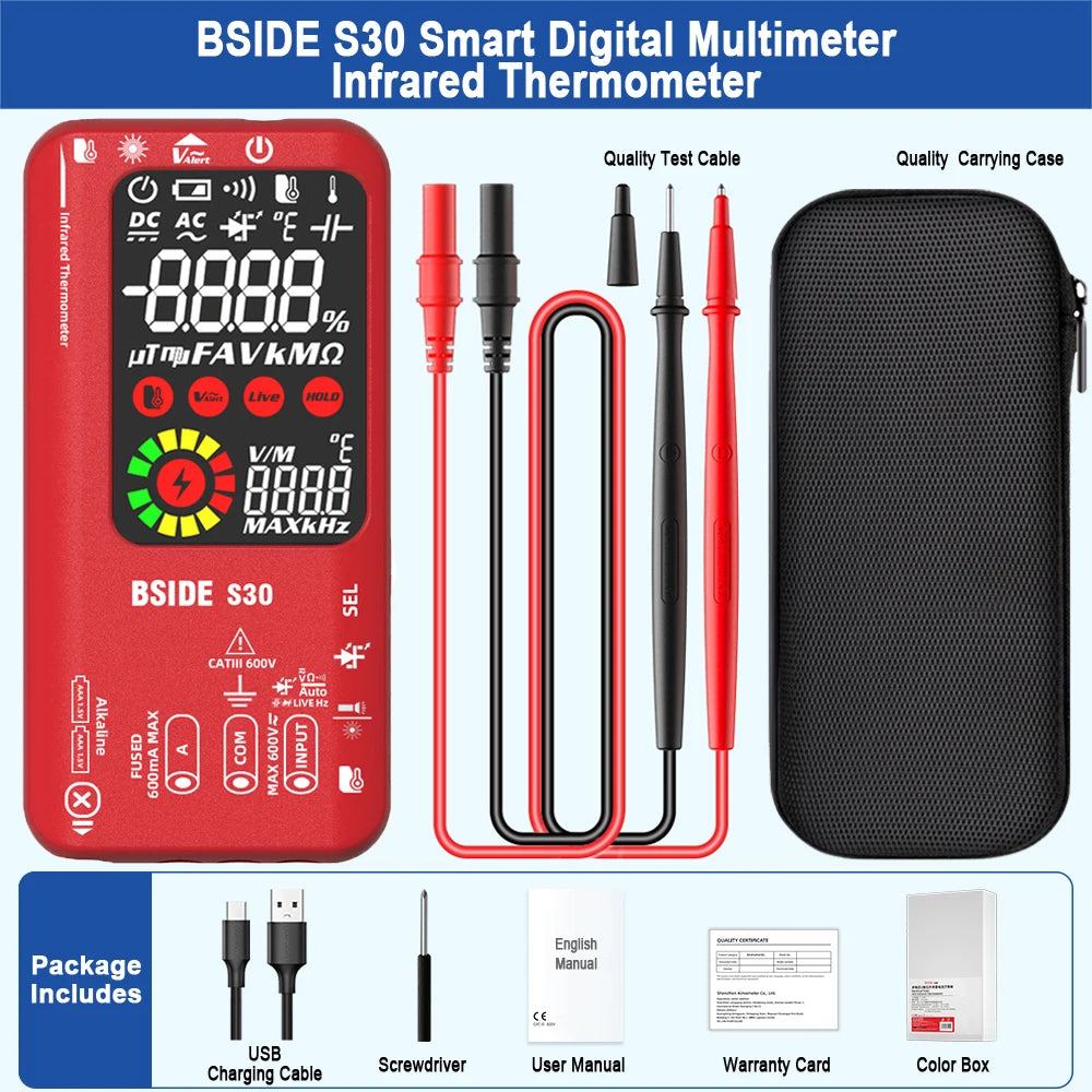 Smart Digital Multimeter Rechargeable Voltage Current Tester