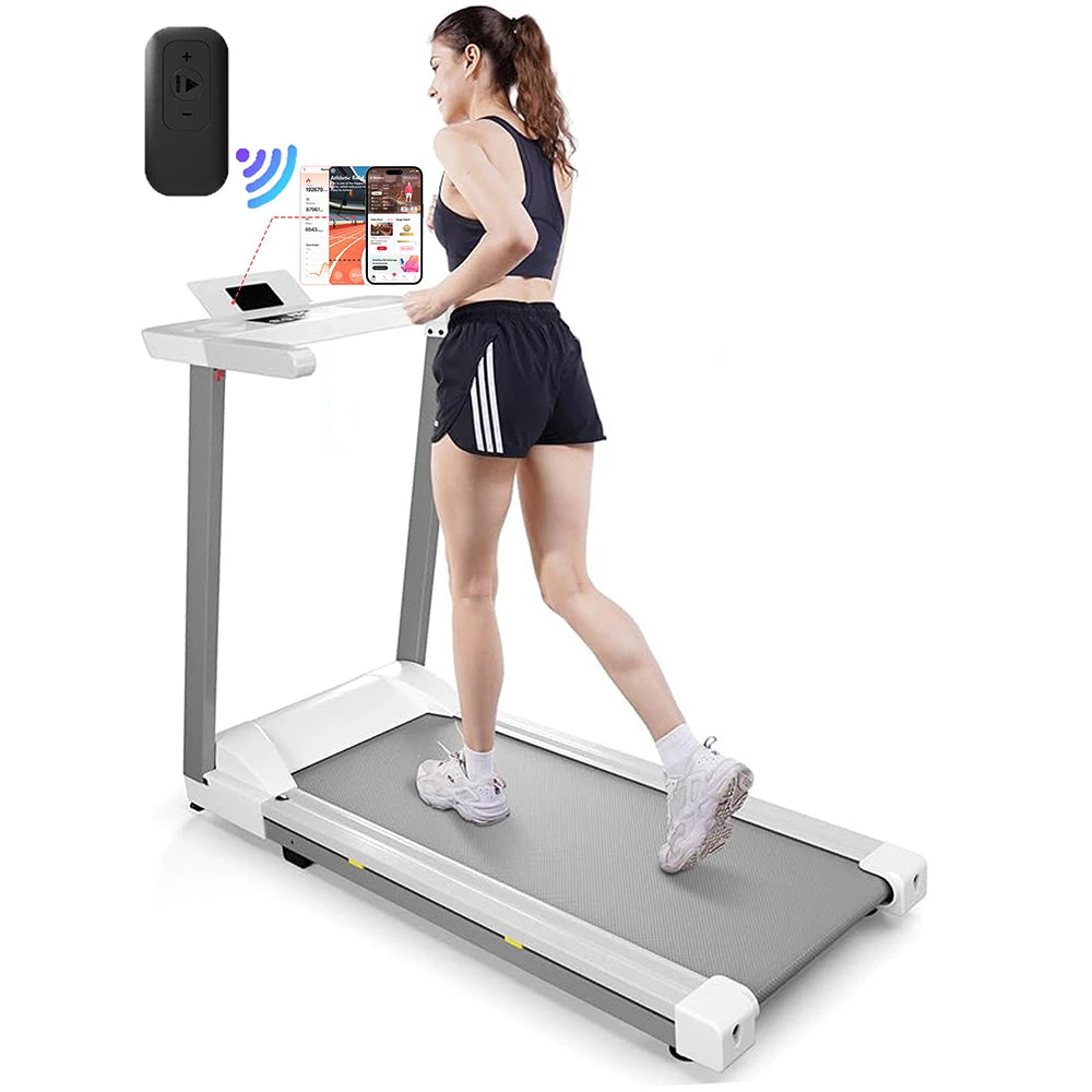 3.0HP Foldable Electric Treadmill with Remote Control and App Monitoring for Home Use 300 lbs Capacity