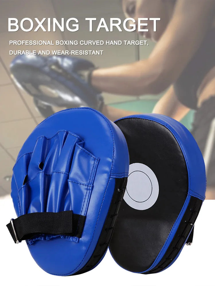 Curved PU Leather Boxing Mitts for Martial Arts Training