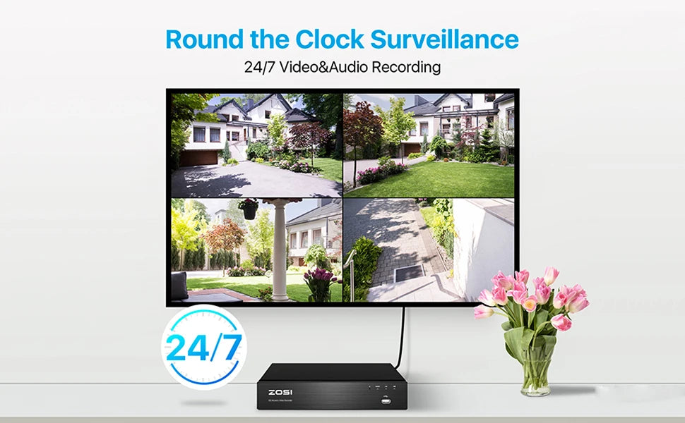 8MP 4K PoE Security Camera System with NVR Kit