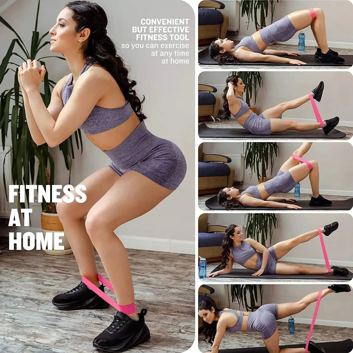Fitness Resistance Bands Set 5 Pieces for Workout and Yoga