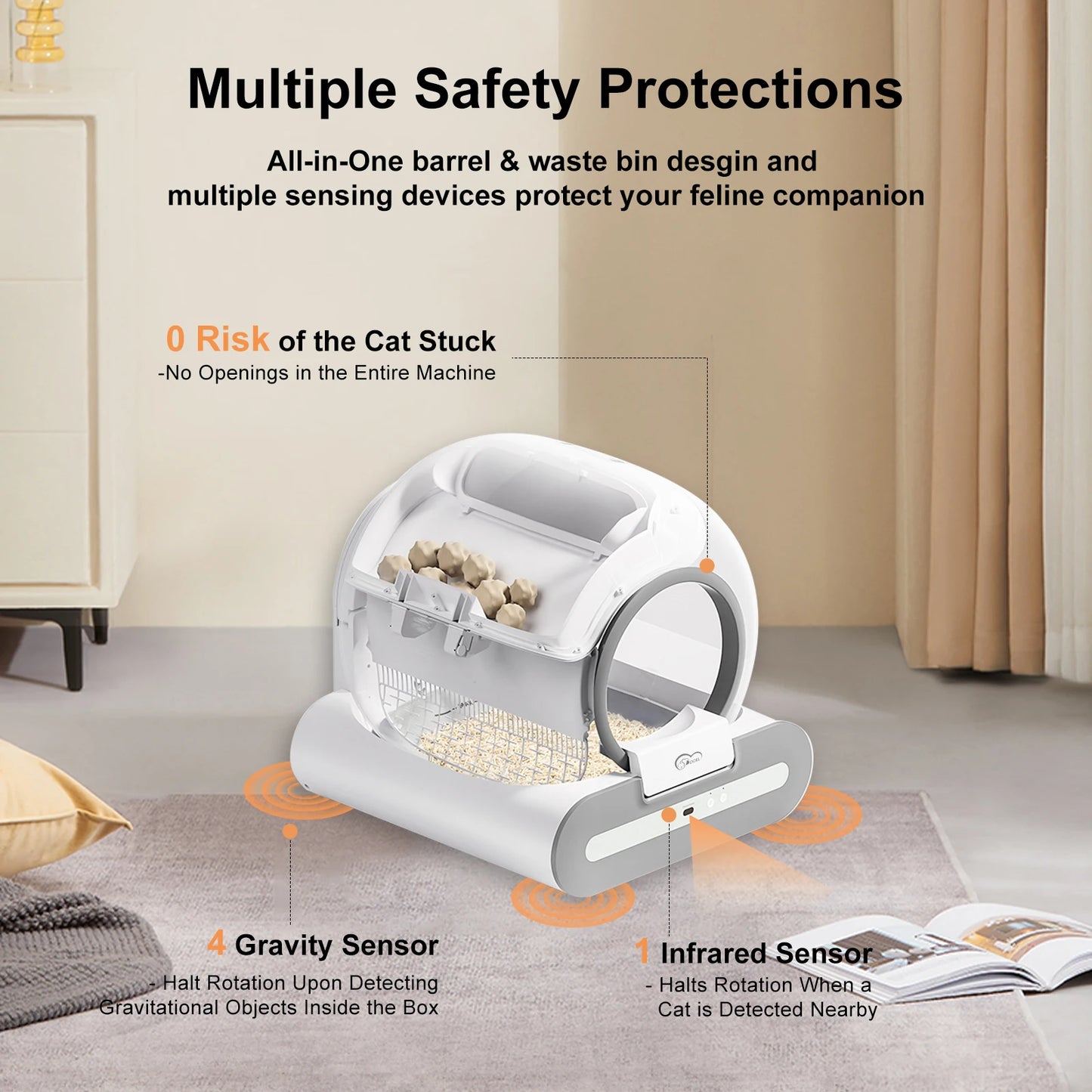 DOEL Smart Self-Cleaning Cat Litter Box with App Control