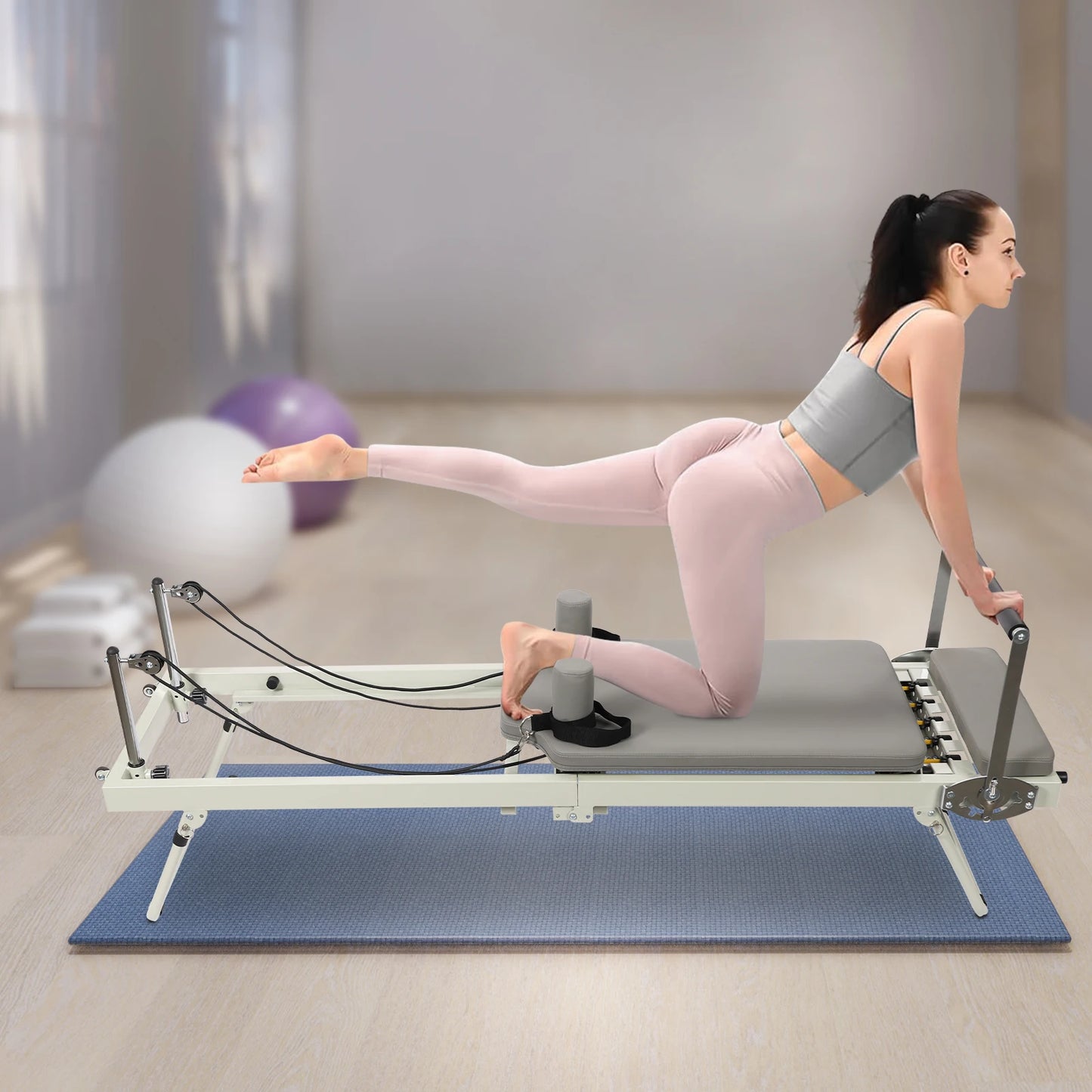 Foldable Pilates Reformer Yoga and Fitness Equipment