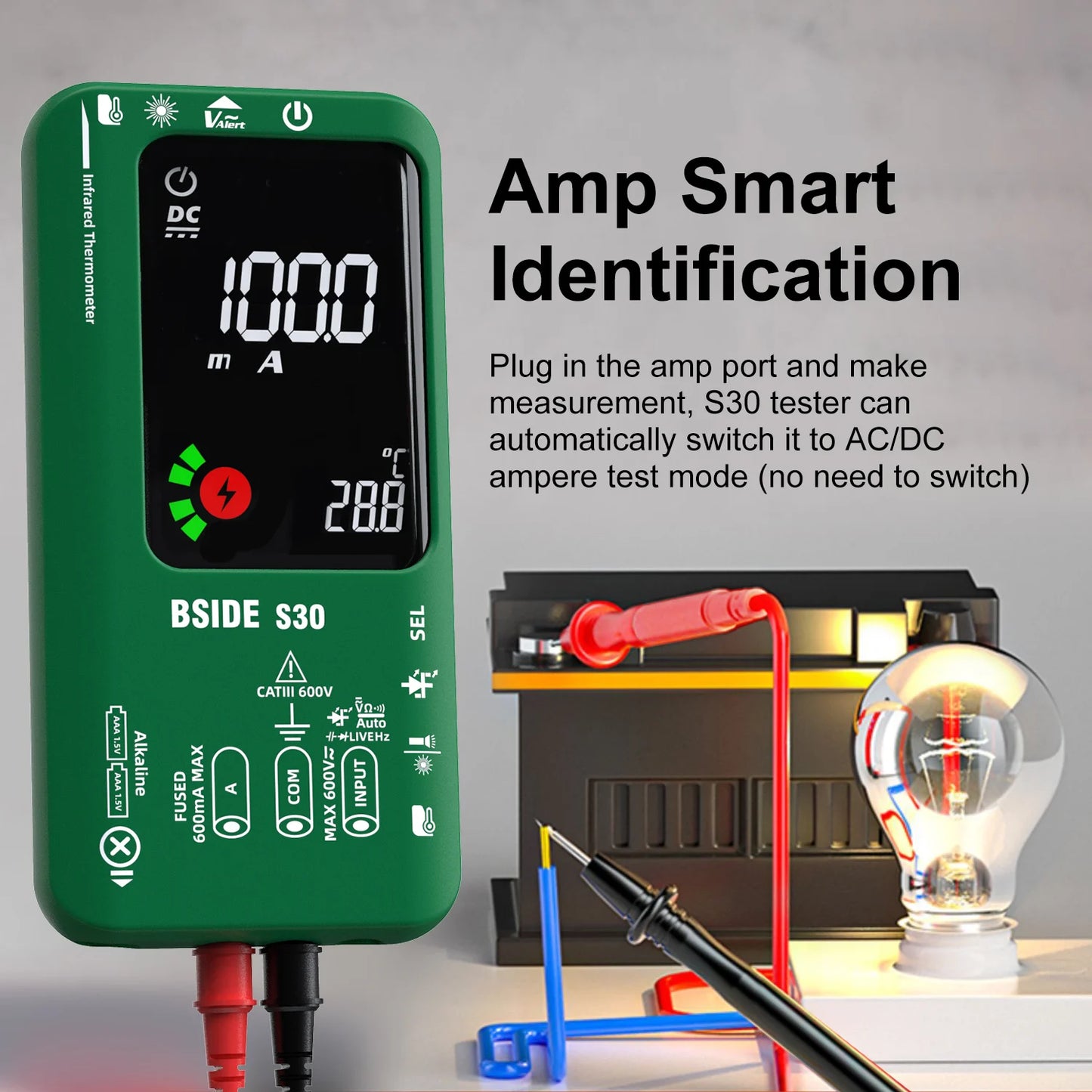 Smart Digital Multimeter Rechargeable Voltage Current Tester
