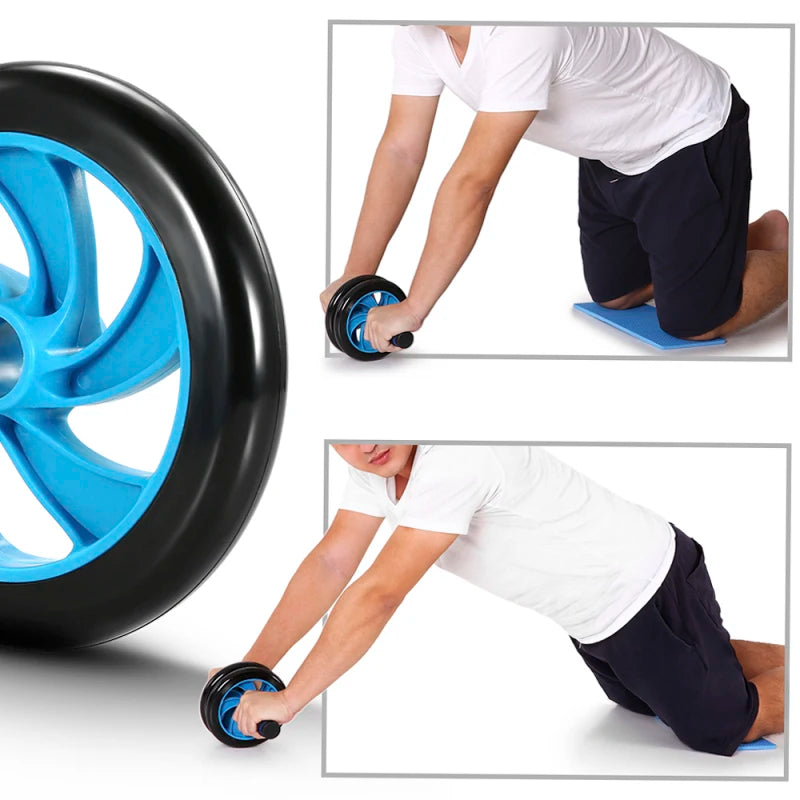 5 in 1 Ab Roller Workout Kit with Push Up Bars Jump Rope Hand Gripper and Knee Pad