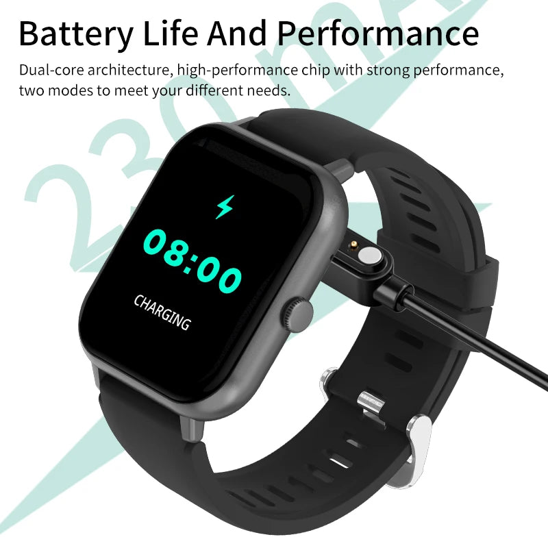 Waterproof Smart Watch Bluetooth Calling Voice Assistant 100 Plus Sports Modes