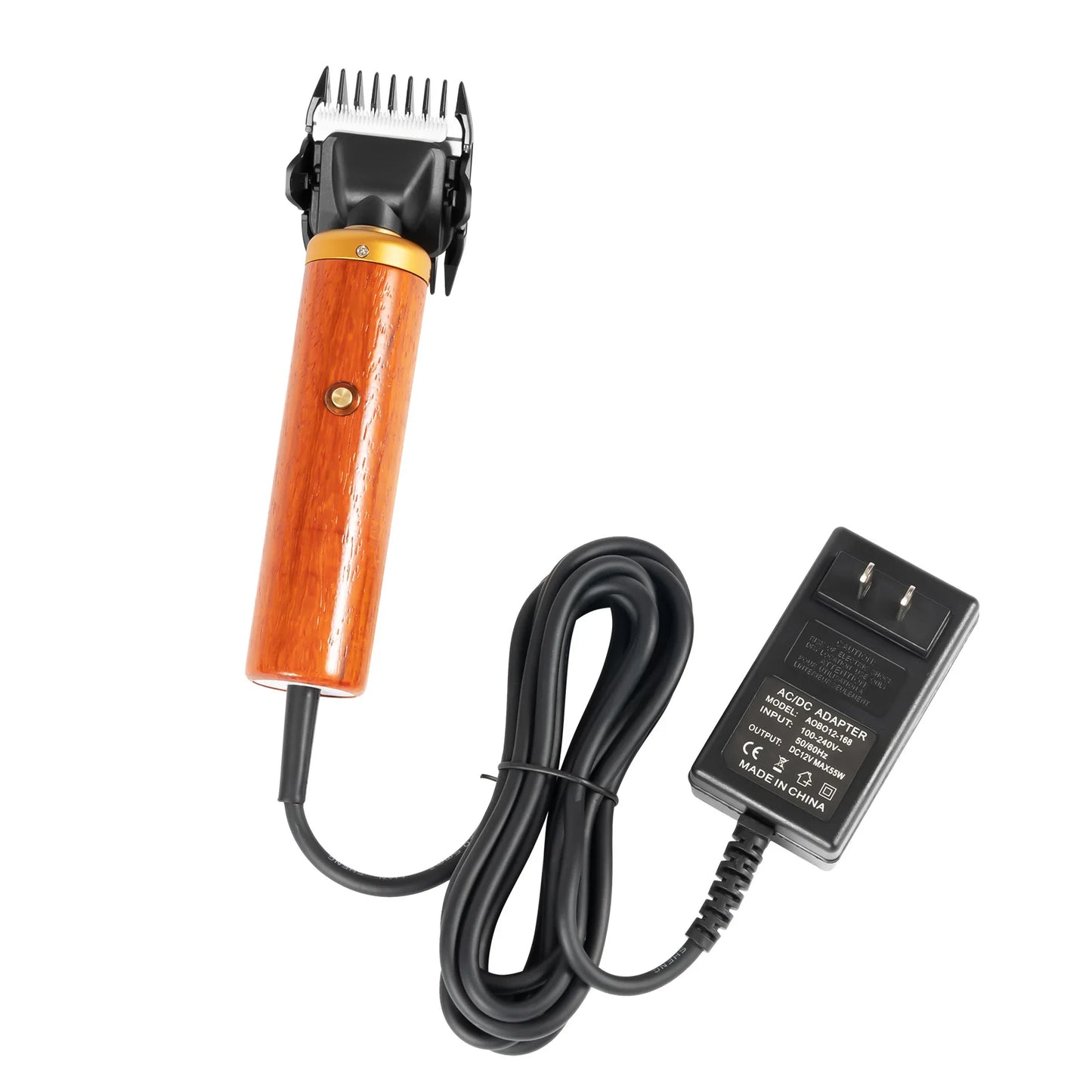 **55W Electric Animal Clipper with Wooden Handle for Dogs Sheep Goats and Small Farm Animals**