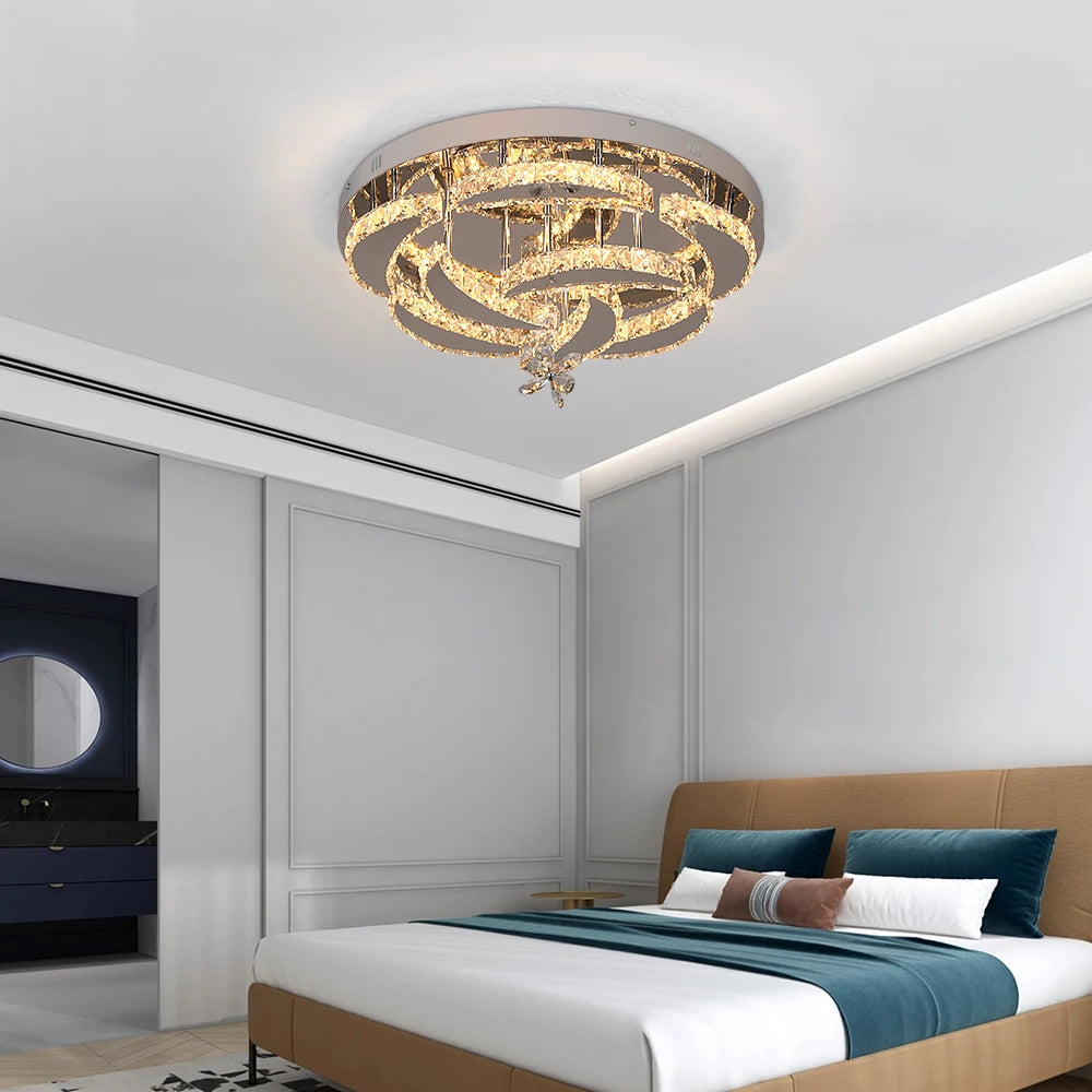 Modern K9 Crystal LED Chandelier Ceiling Light