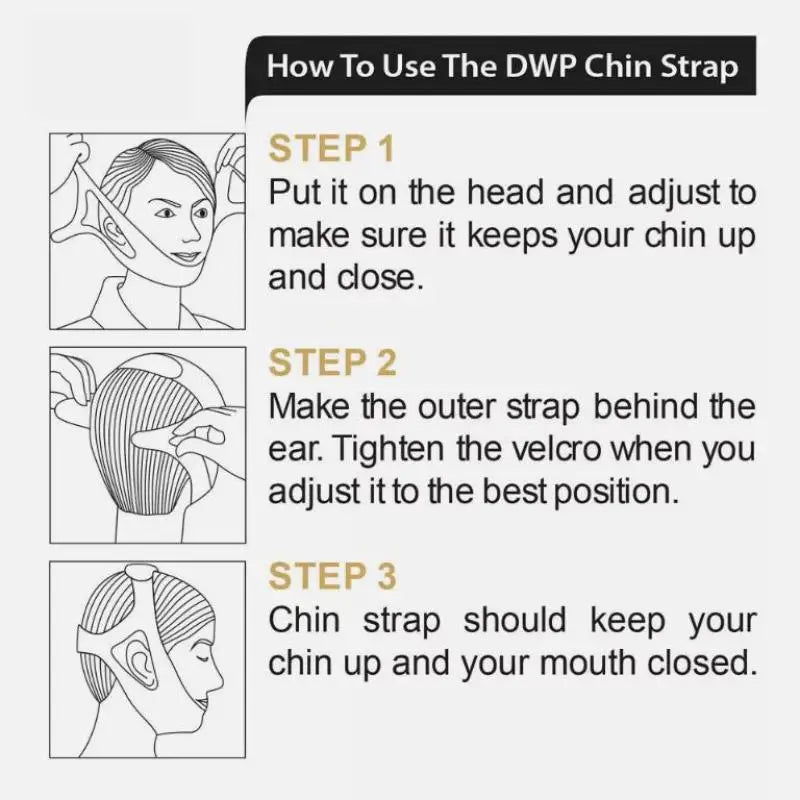 Face Slimming Chin Strap with Anti Snore Support