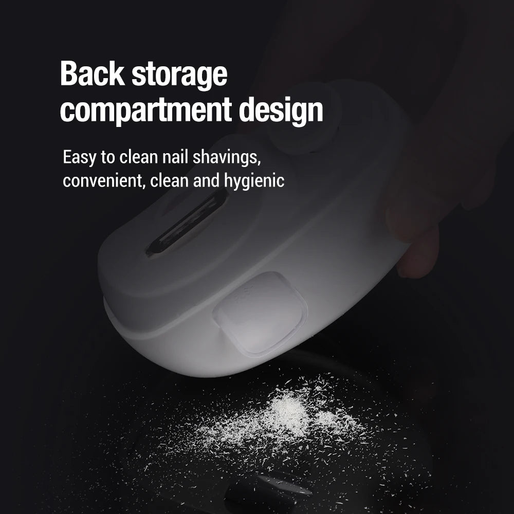 Electric Nail Clipper and Polisher with Anti Splash Design