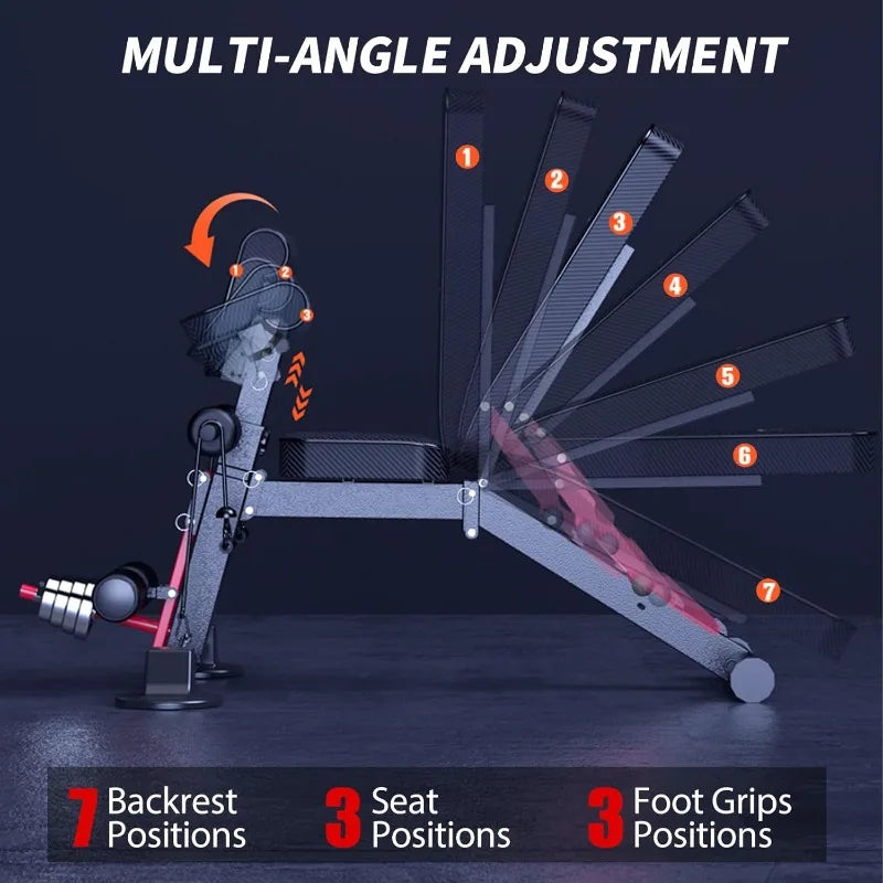Adjustable Weight Bench for Home Strength Training