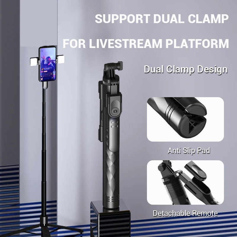 Wireless Selfie Stick Tripod with LED Light