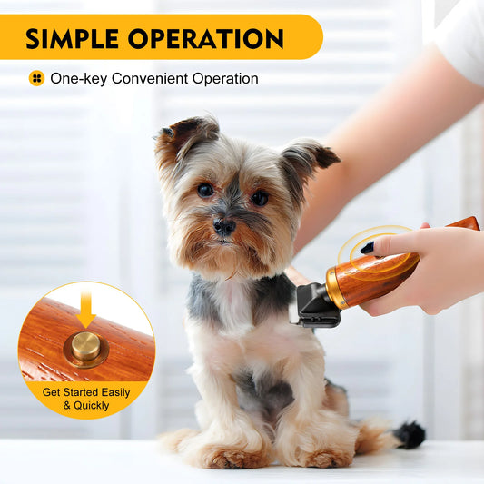 **55W Electric Animal Clipper with Wooden Handle for Dogs Sheep Goats and Small Farm Animals**