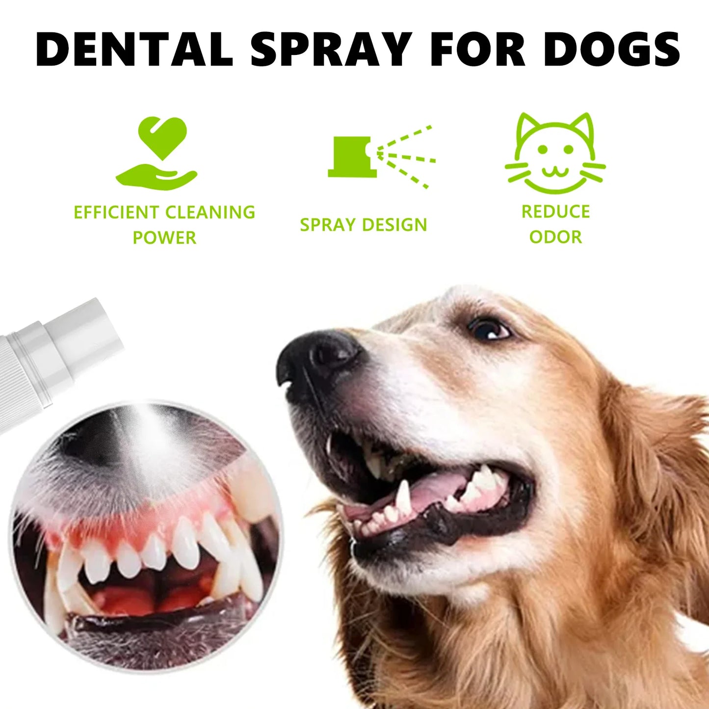 **Mint Fresh Breath Oral Spray for Dogs and Cats Odor Removal and Dental Care**