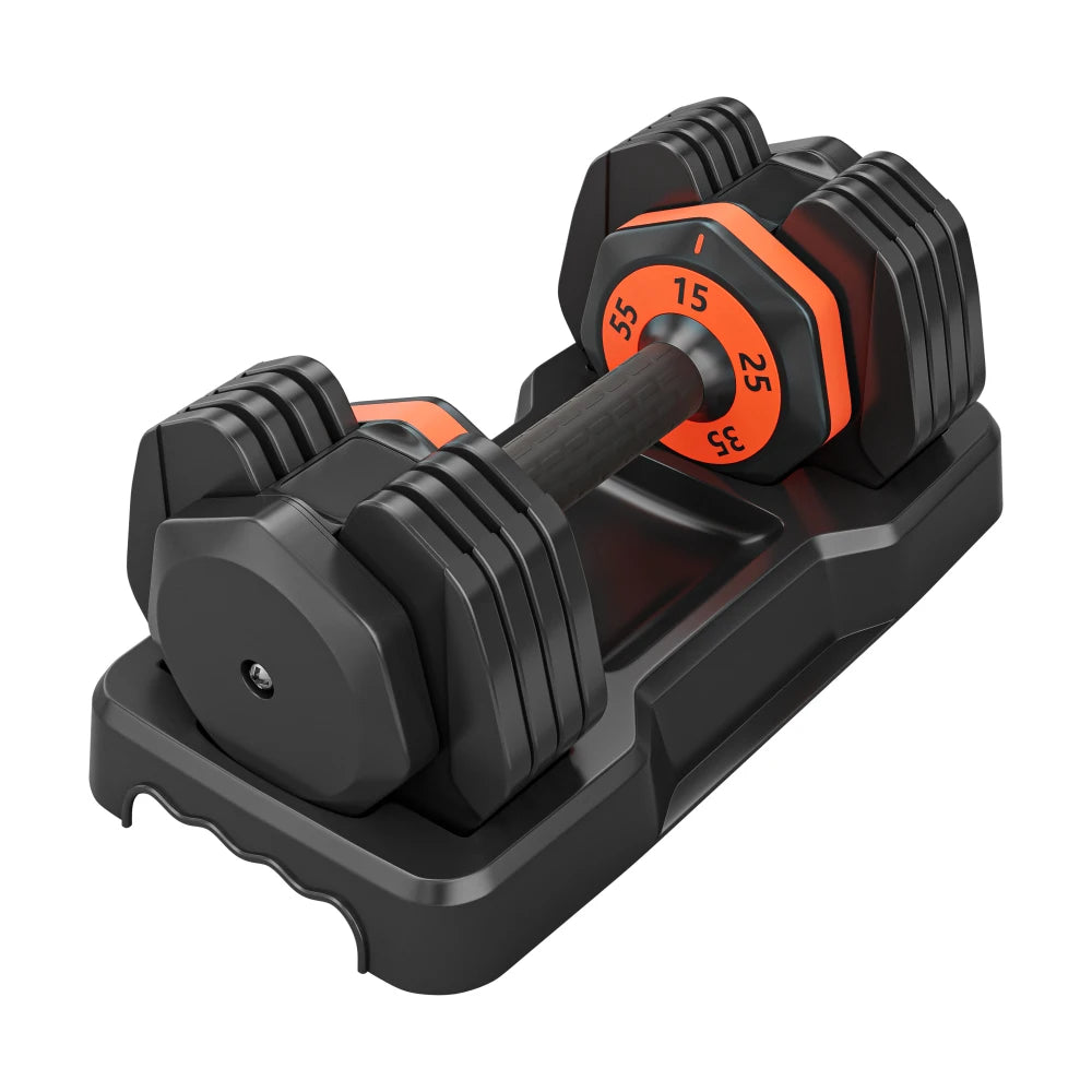 Adjustable 55LB Dumbbell with Anti Slip Handle