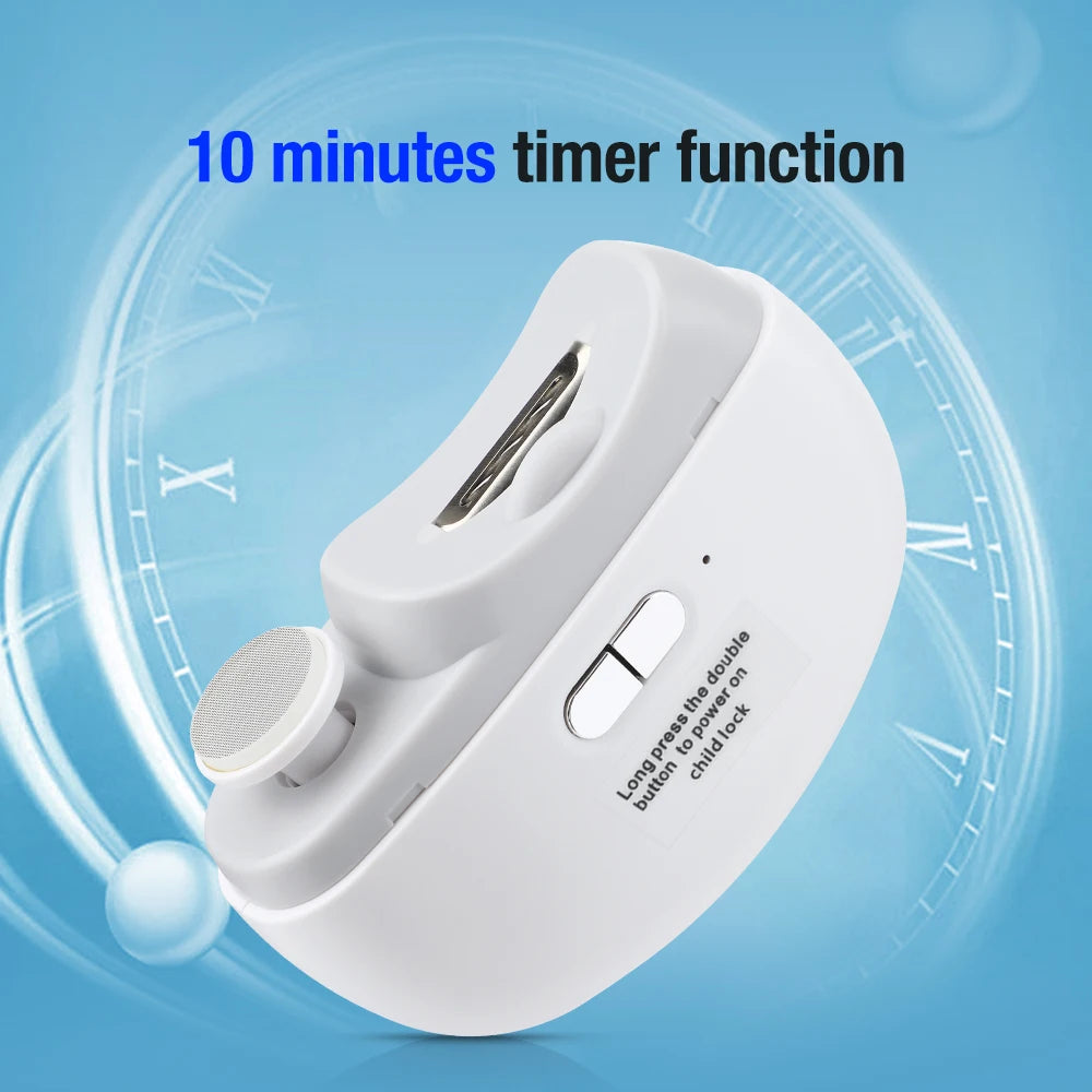 Electric Nail Clipper and Polisher with Anti Splash Design