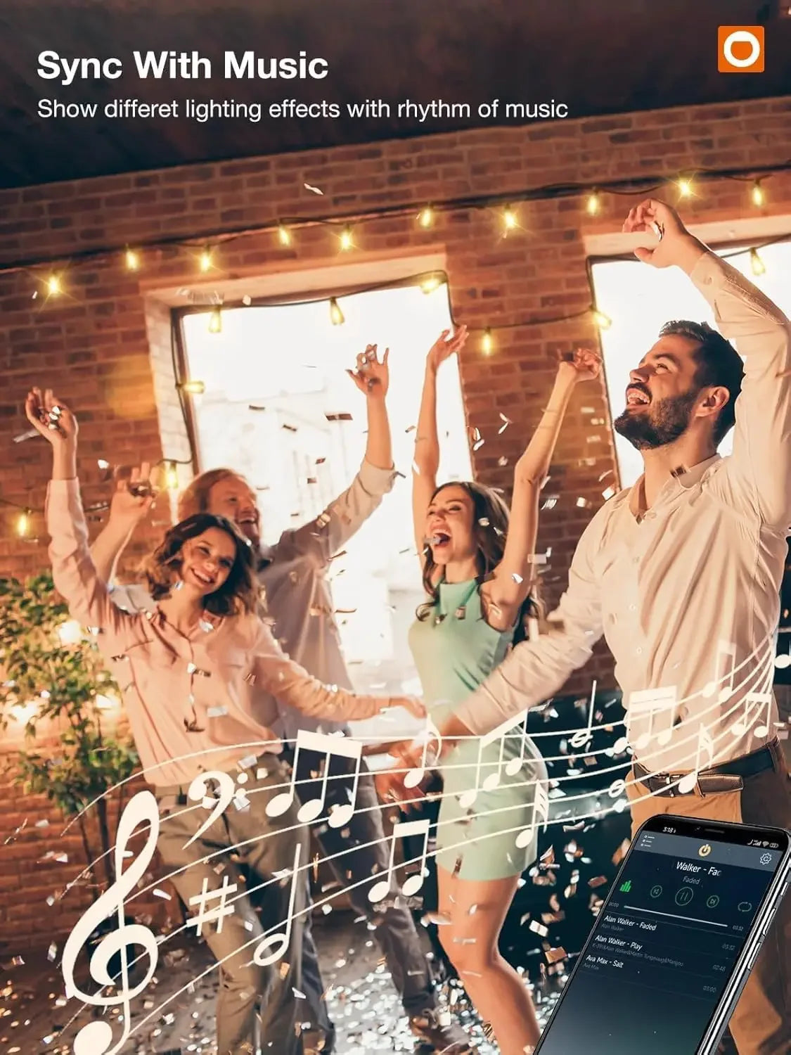 LED Outdoor String Lights Waterproof with Shatterproof Bulbs
