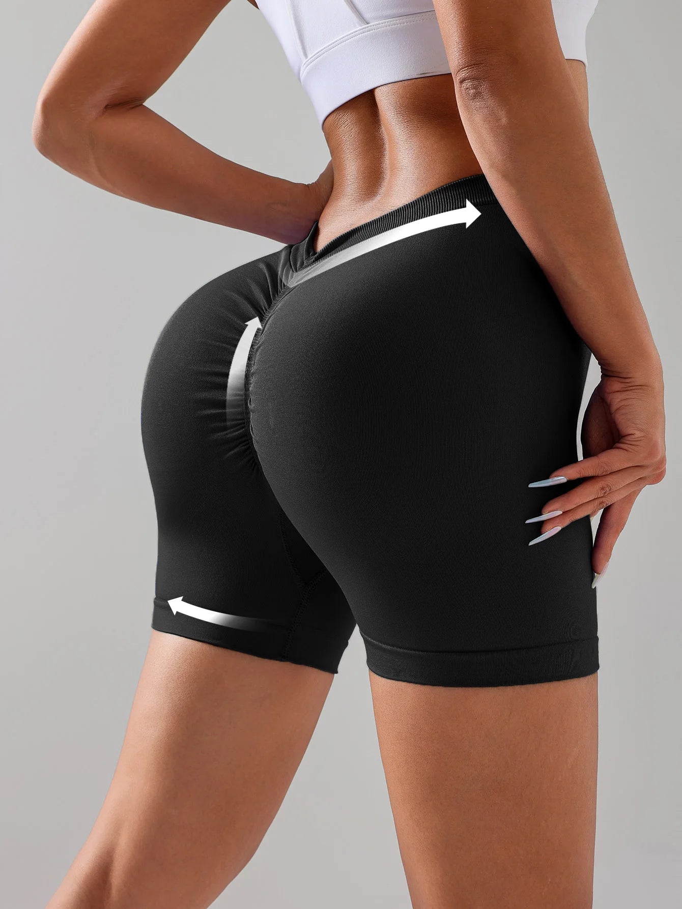 3 Pack V High Waisted Yoga Fitness Shorts for Women Moisture Wicking and Stretchy
