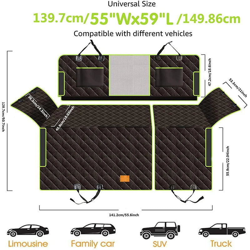 Pet Car Seat Cushion Waterproof Washable 6 in 1 Design