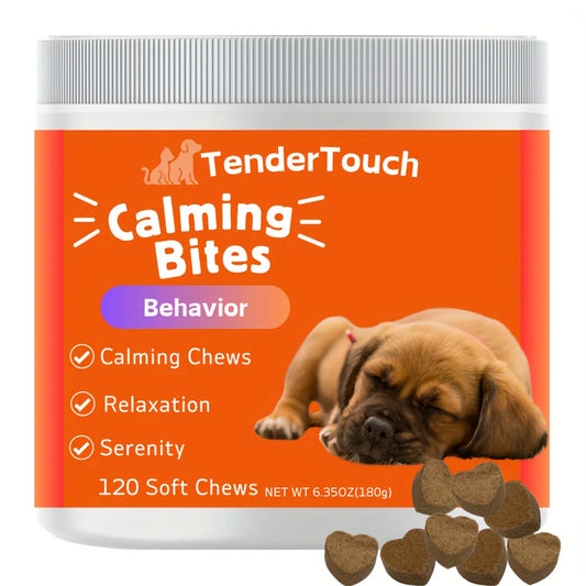 **TenderTouch Calming Chews for Dogs 120 Count Natural Anxiety Relief**