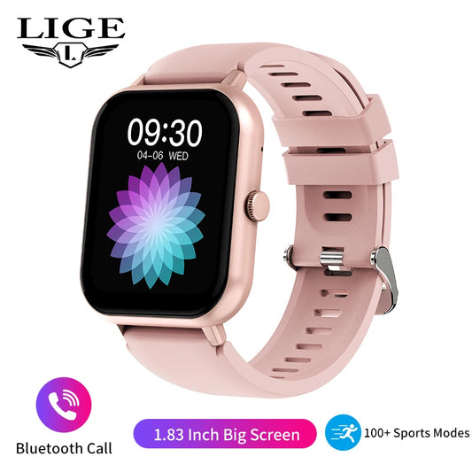 Waterproof Smart Watch Bluetooth Calling Voice Assistant 100 Plus Sports Modes