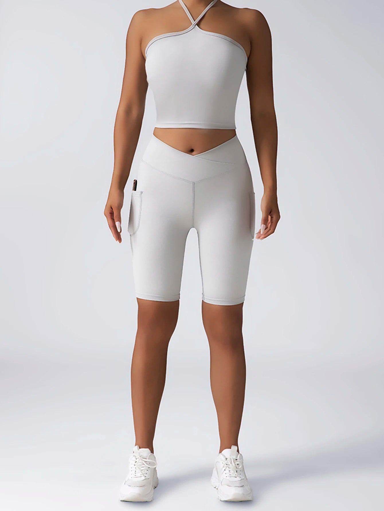 Women’s Seamless 2 Piece Yoga Set with Sports Bra and High Waist Leggings