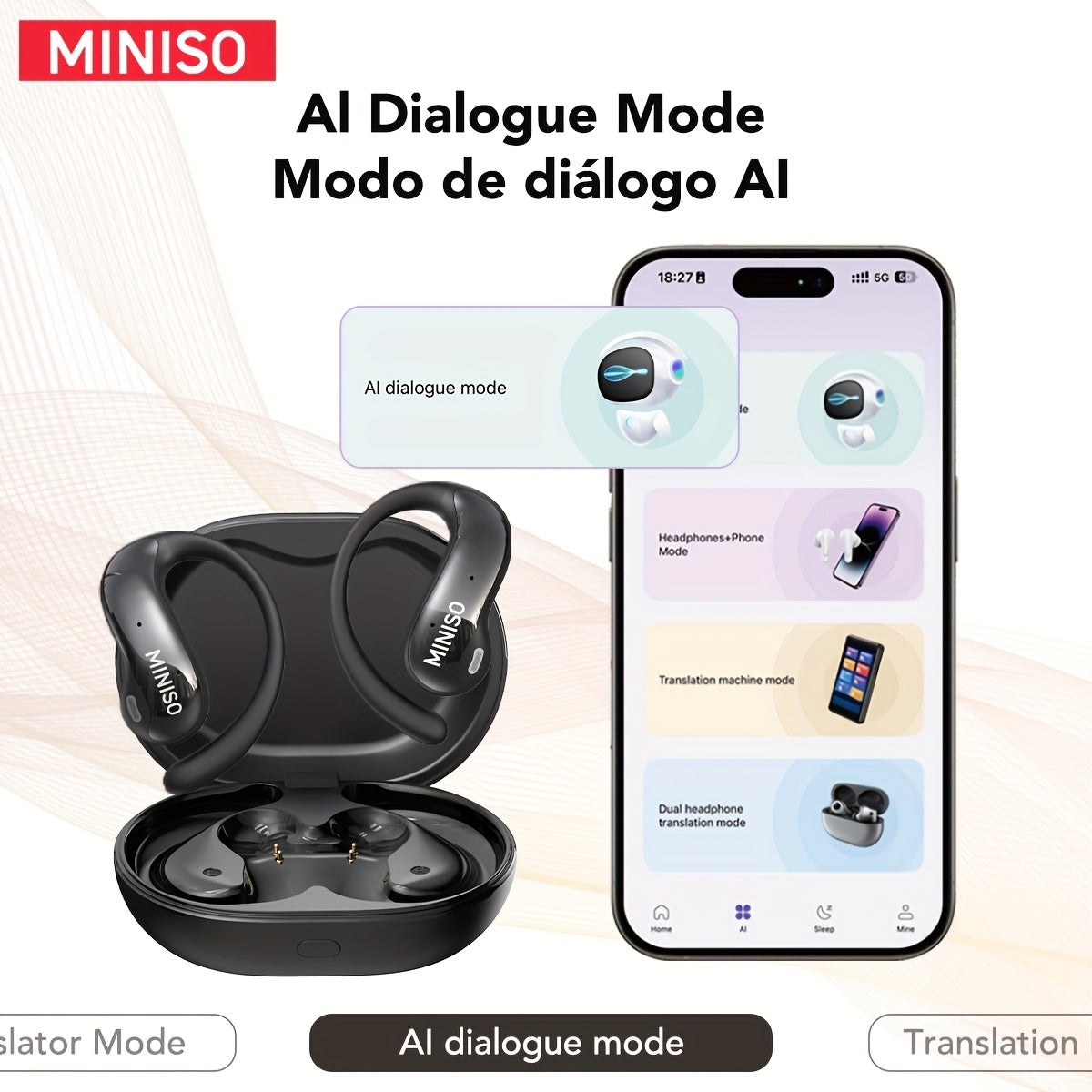 AI Translator In Ear Headphones with 150 Languages