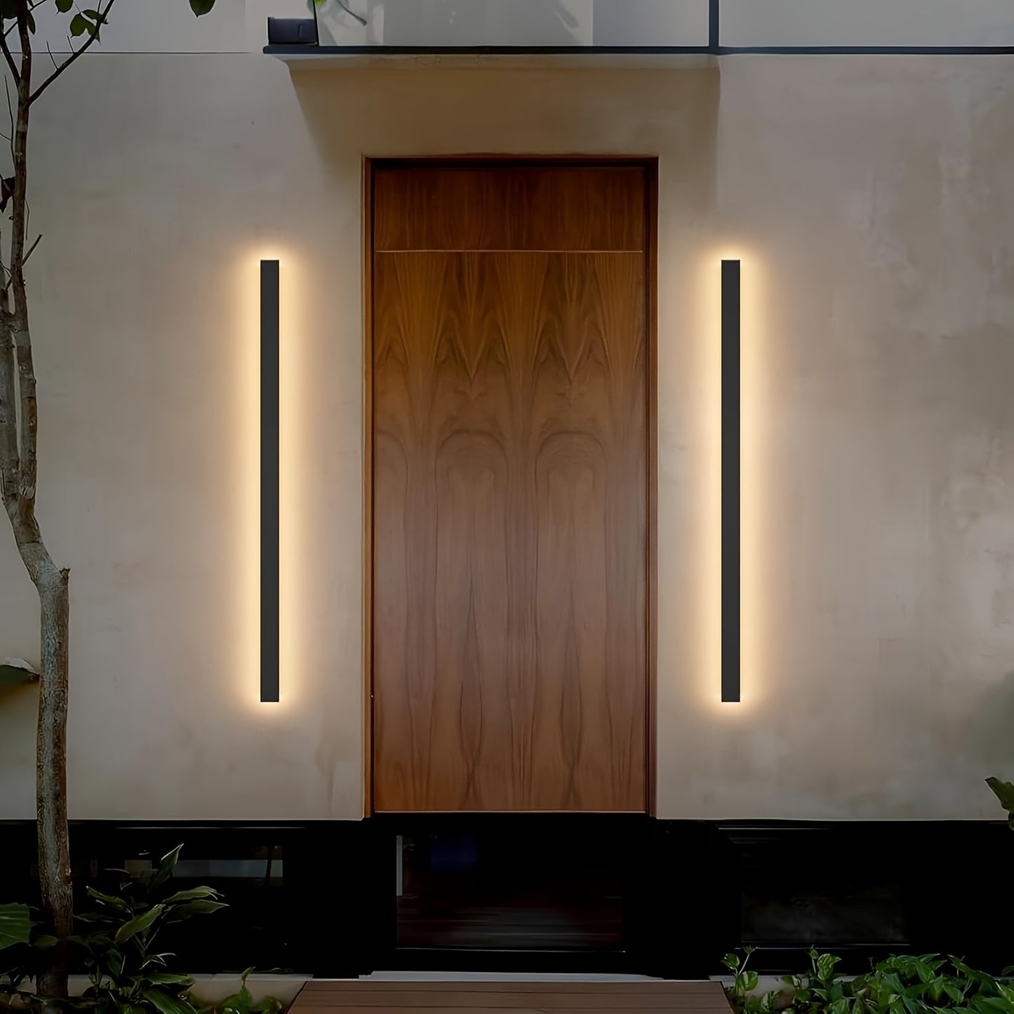 2 Pack Modern LED Wall Sconce Lights Dimmable Black