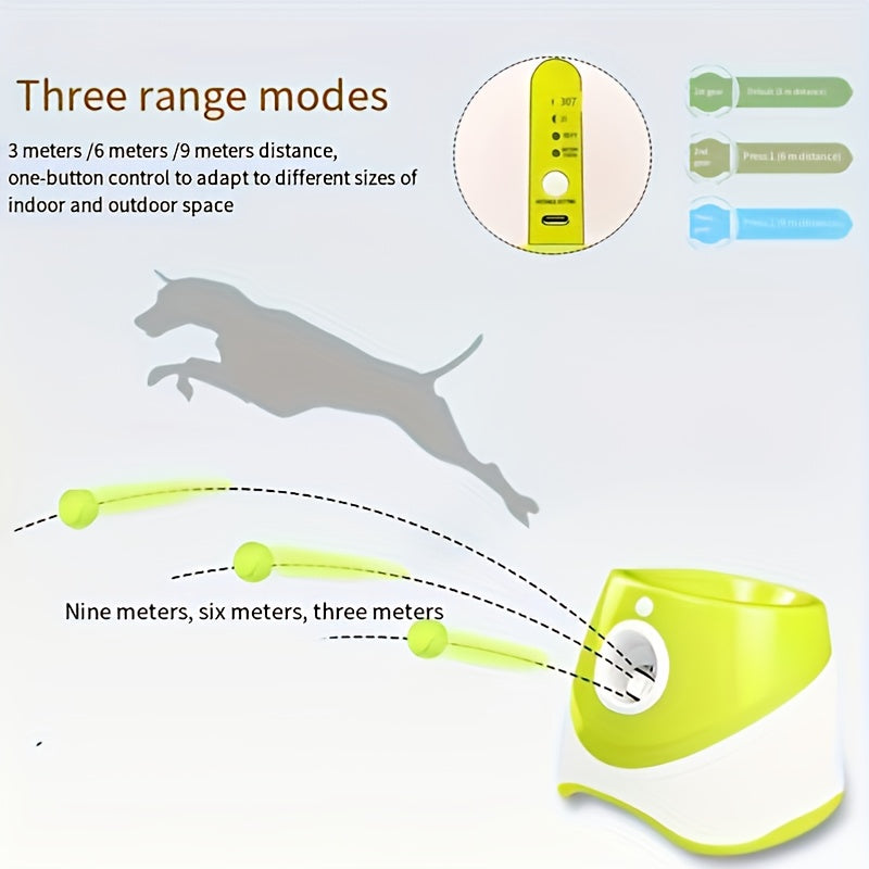 Interactive Dog Ball Launcher with Adjustable Distances
