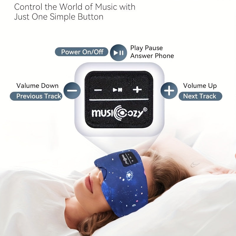 Wireless Sleep Mask Headphones with Adjustable Eye Cover