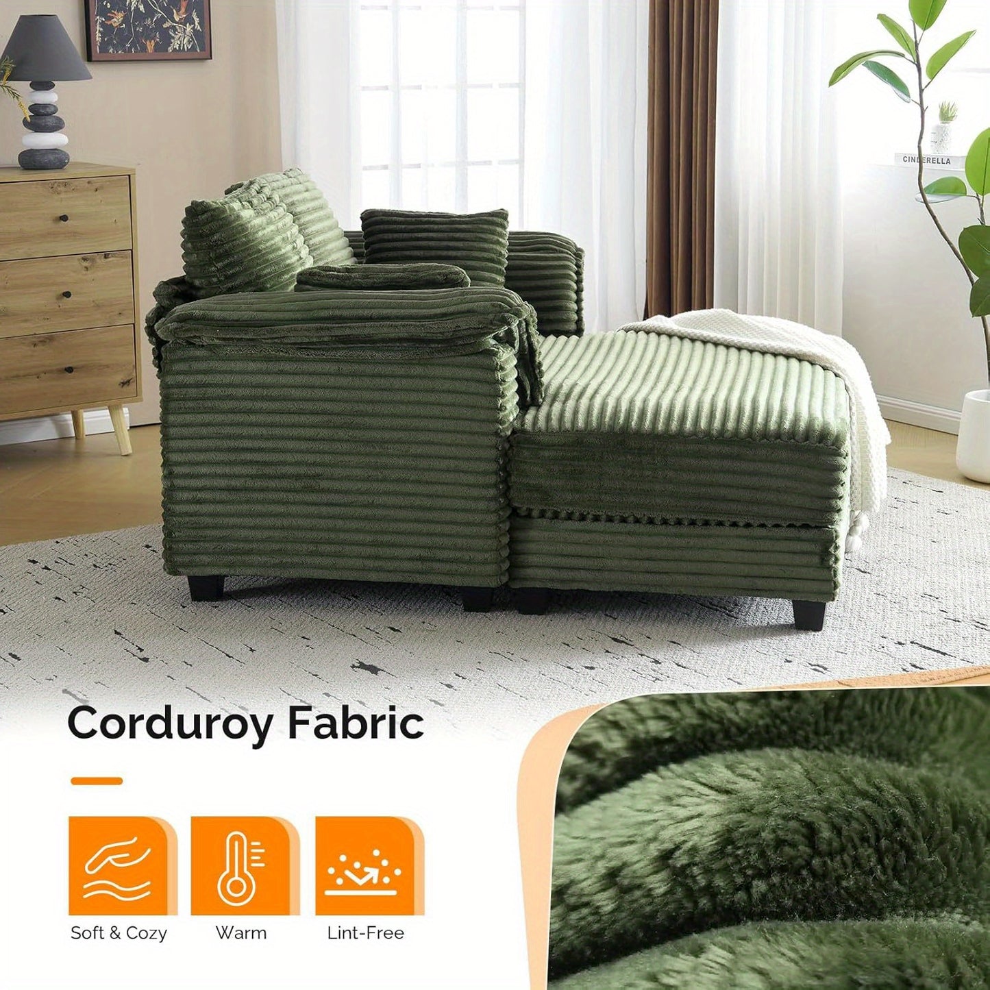 Oversized Upholstered Recliner Sleeper Chair Bed